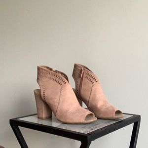 Suede heel boot